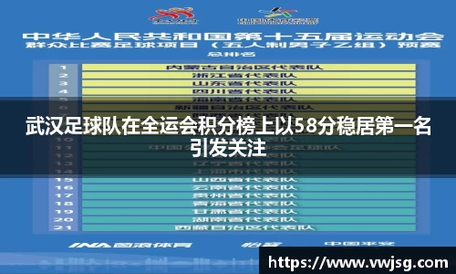 武汉足球队在全运会积分榜上以58分稳居第一名引发关注